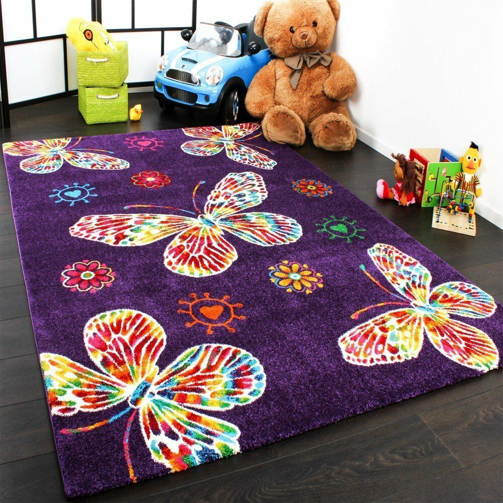Carpet For Kids Bedroom
 Purple Butterfly Rug Girls Bedroom Carpet Children Kids