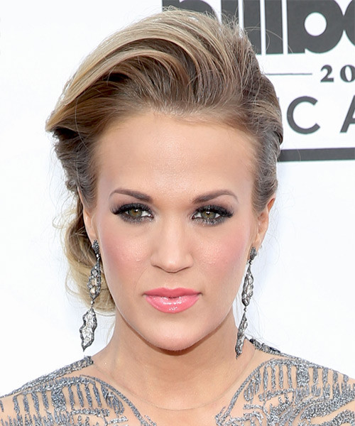 Carrie Underwood Updo Hairstyles
 Carrie Underwood Long Straight Formal Updo Hairstyle
