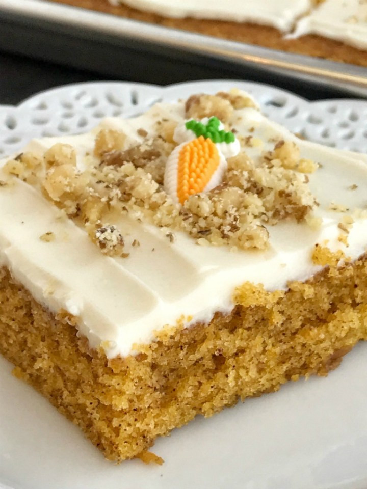 Carrot Cake Made With Baby Food
 Sheet Pan Carrot Cake Bars To her as Family