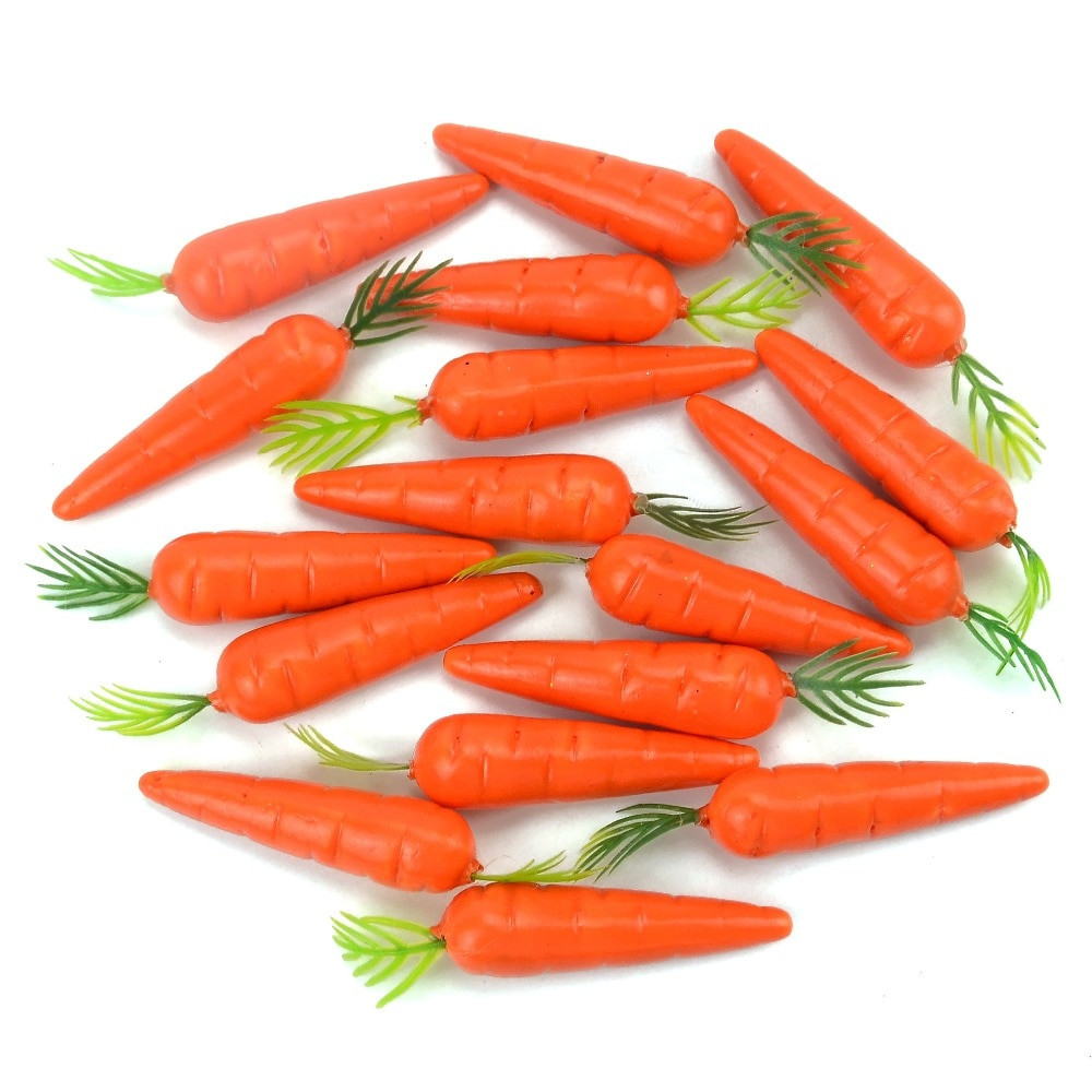 Carrot Fruit Or Vegetable
 Cheap 80pcs 5cm Carrots Mini Artificial Plastic Foam