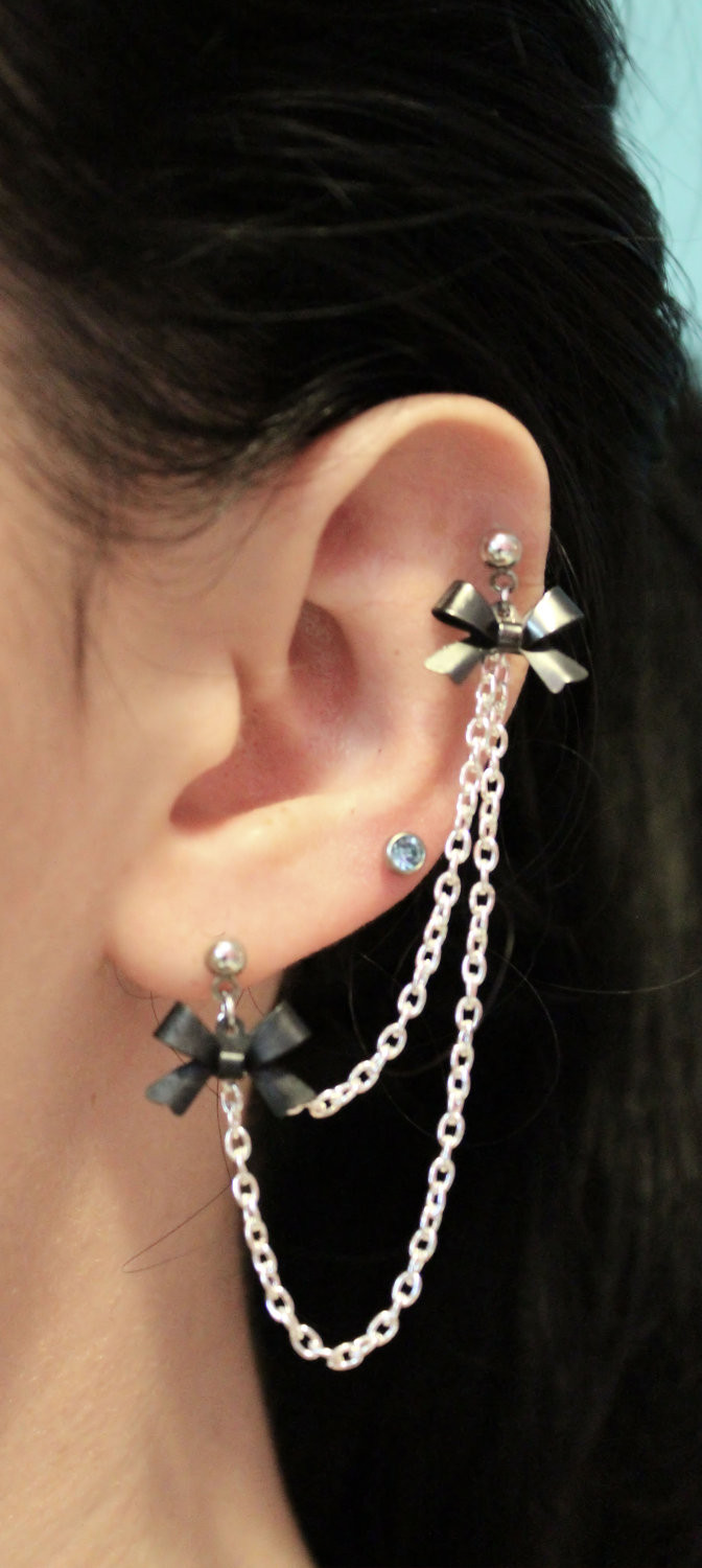 Cartilage Chain Earring
 Cartilage Chain w Matching Single Earring