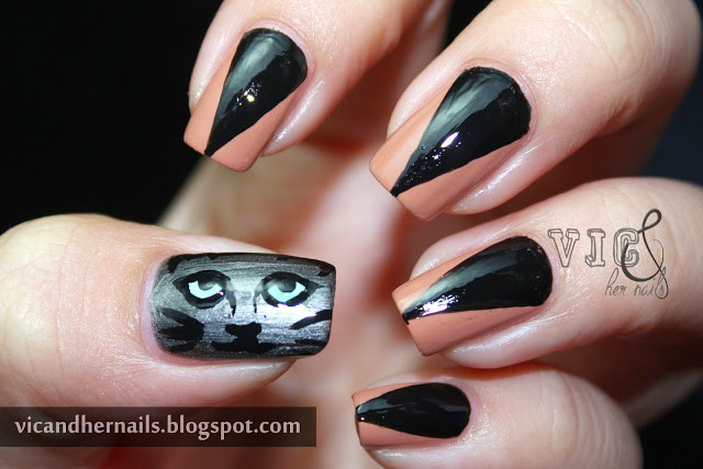 Cat Claw Nail Designs
 Vic and Her Nails Halloween Nail Art Challenge Black