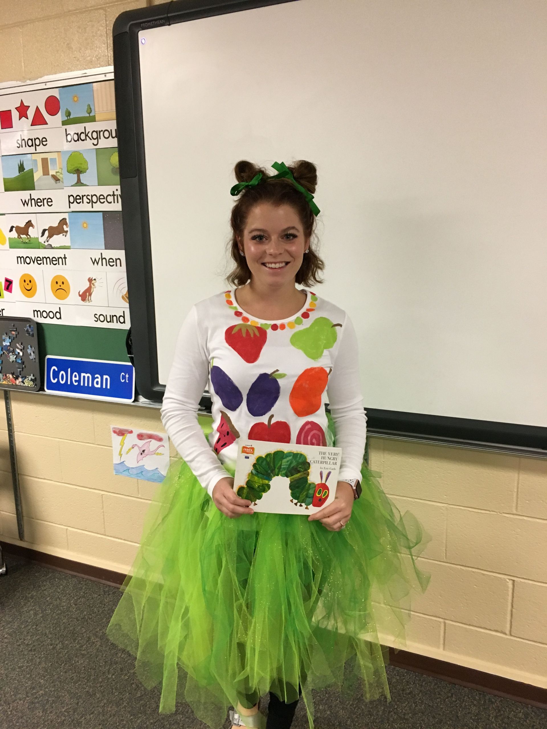 Caterpillar Costume DIY
 DIY very hungry caterpillar costume for teachers