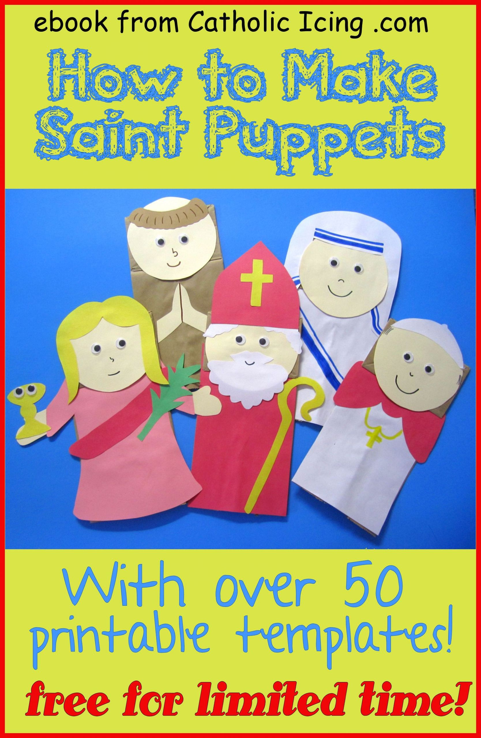 Catholic Crafts For Kids
 Saint Craft for Catholic Kids Printable Templates for