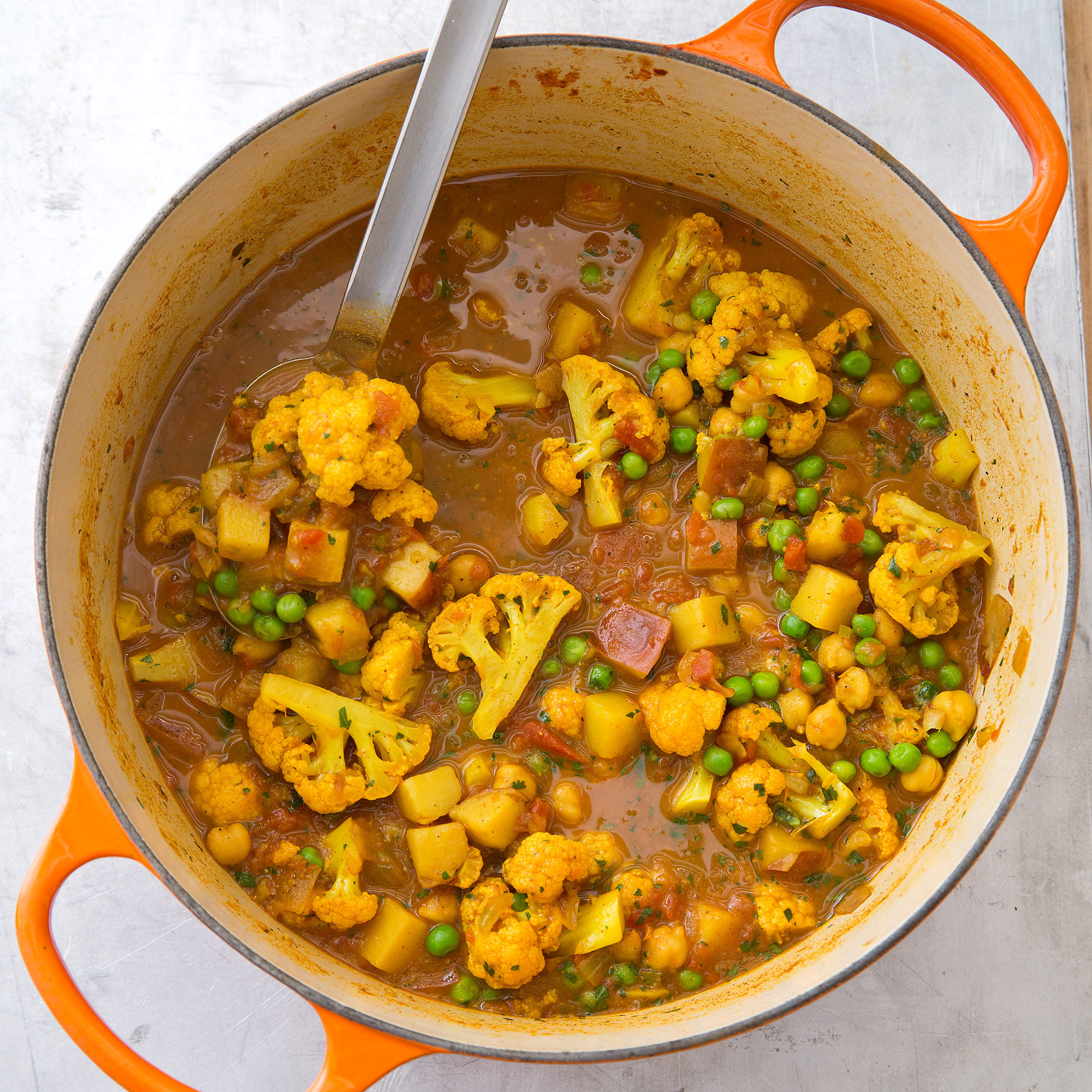 Cauliflower Recipes Indian
 Indian Style Curry with Potatoes Cauliflower Peas and