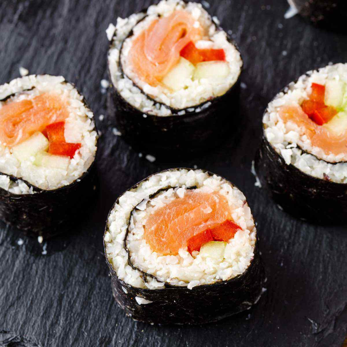 Cauliflower Rice Sushi
 Cauliflower Rice Sushi Rolls