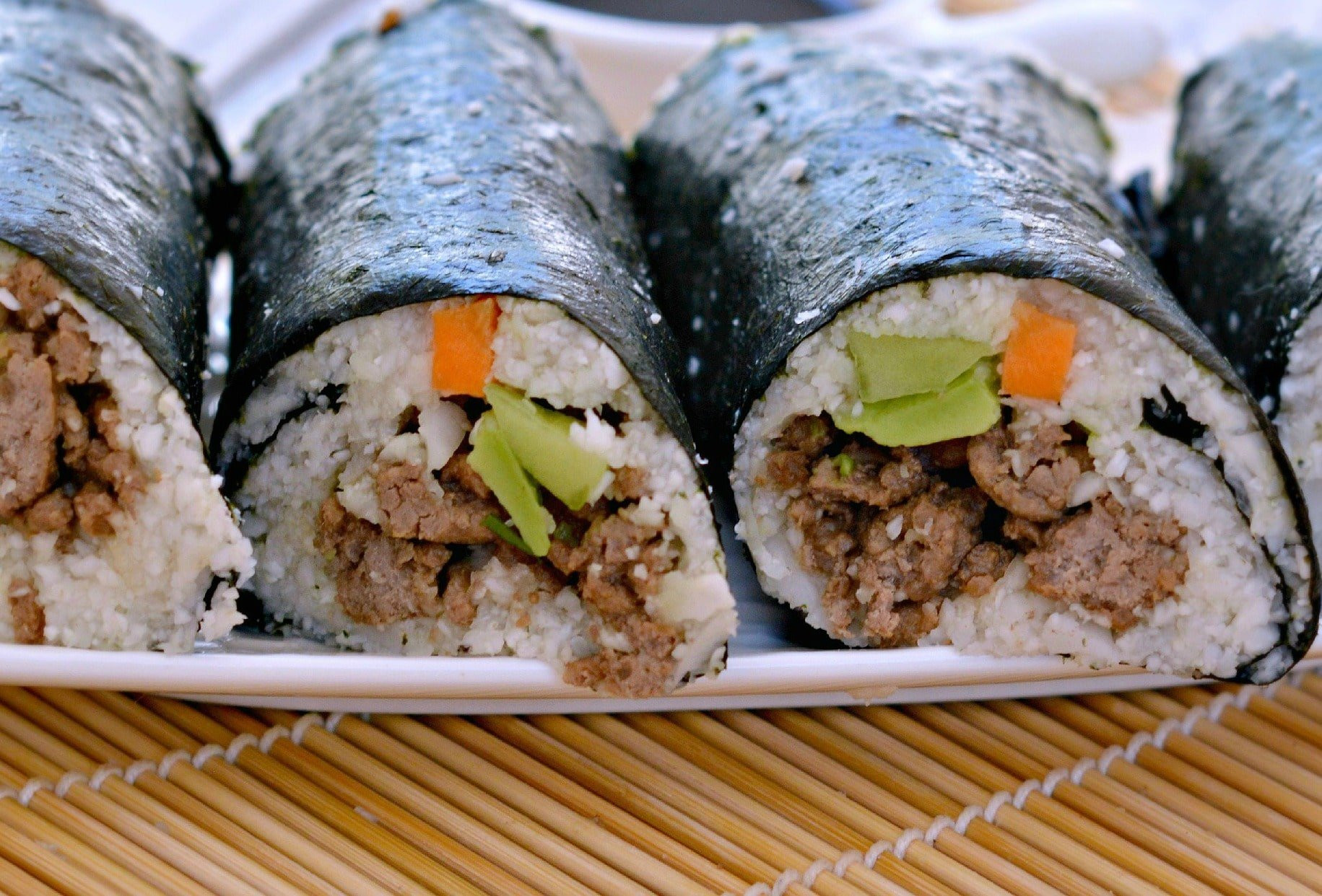 Cauliflower Rice Sushi
 Cauliflower Rice Sushi Rolls SWEETASHONEY