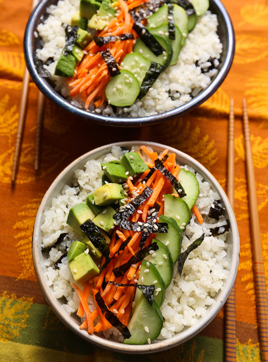 Cauliflower Rice Sushi
 Cauliflower Rice Sushi Bowls