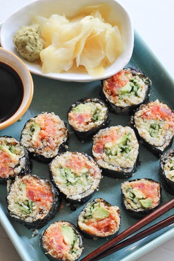 Cauliflower Rice Sushi
 Paleo Cauliflower Rice Sushi Rolls Recipe Spicy Tuna