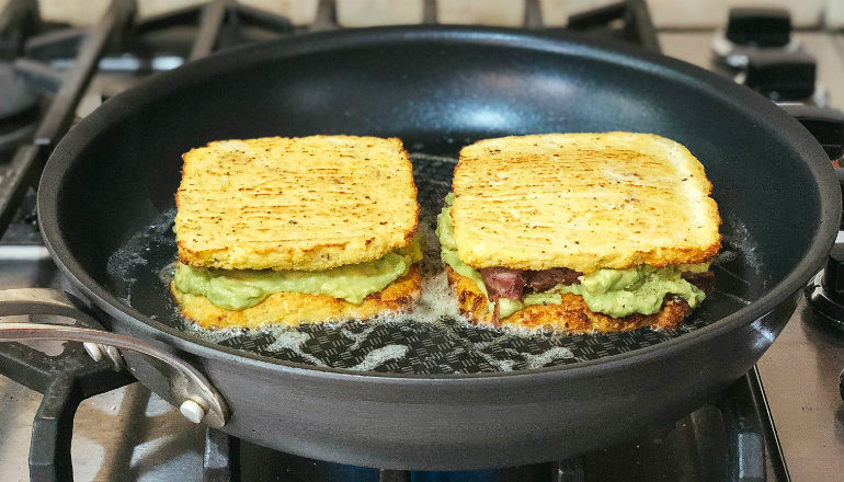 Cauliflower Sandwich Bread Recipe
 Grilled Avocado Tomato and Cauliflower Bread Sandwich