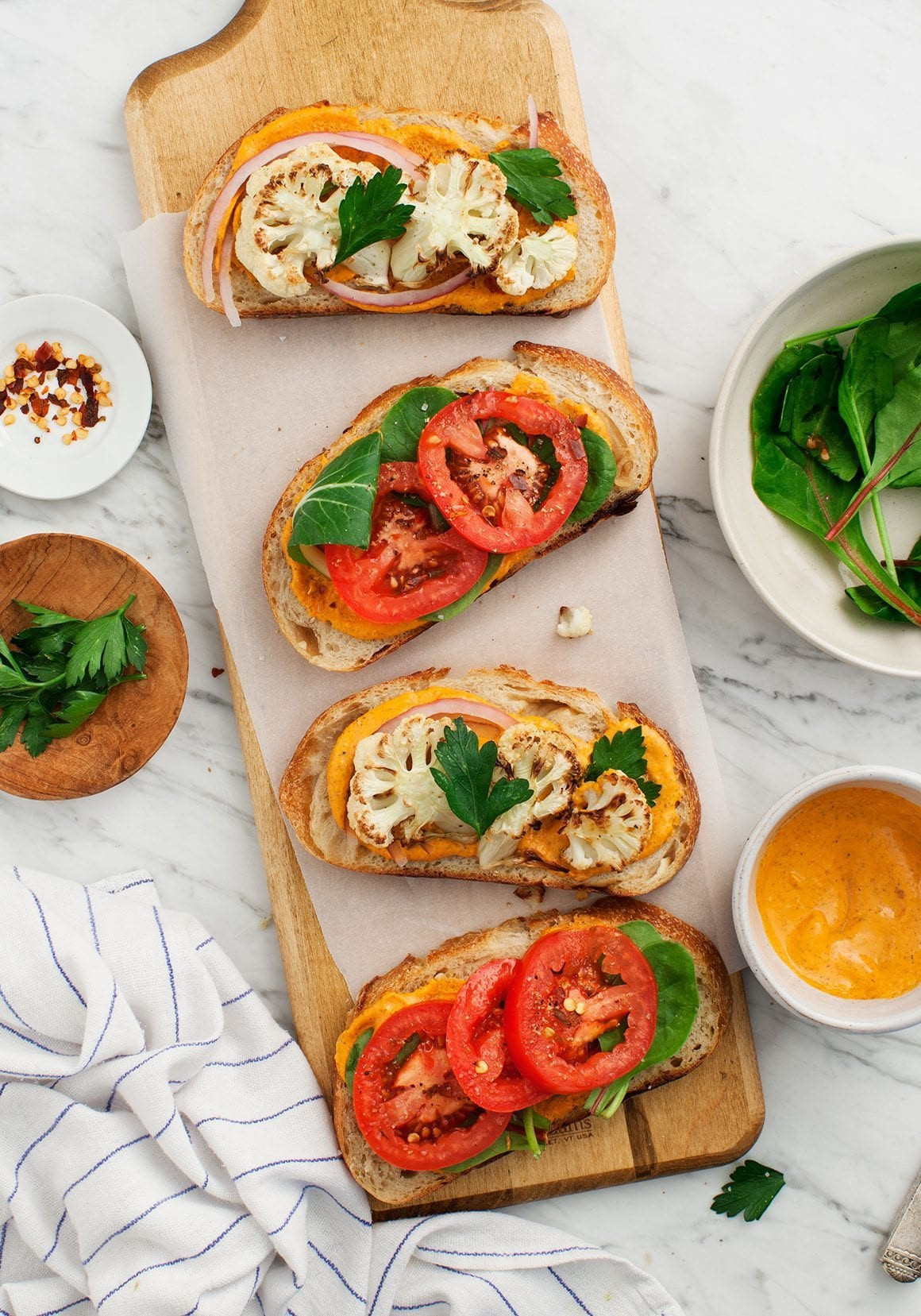 Cauliflower Sandwich Bread Recipe
 Romesco Cauliflower Sandwiches Recipe Love and Lemons