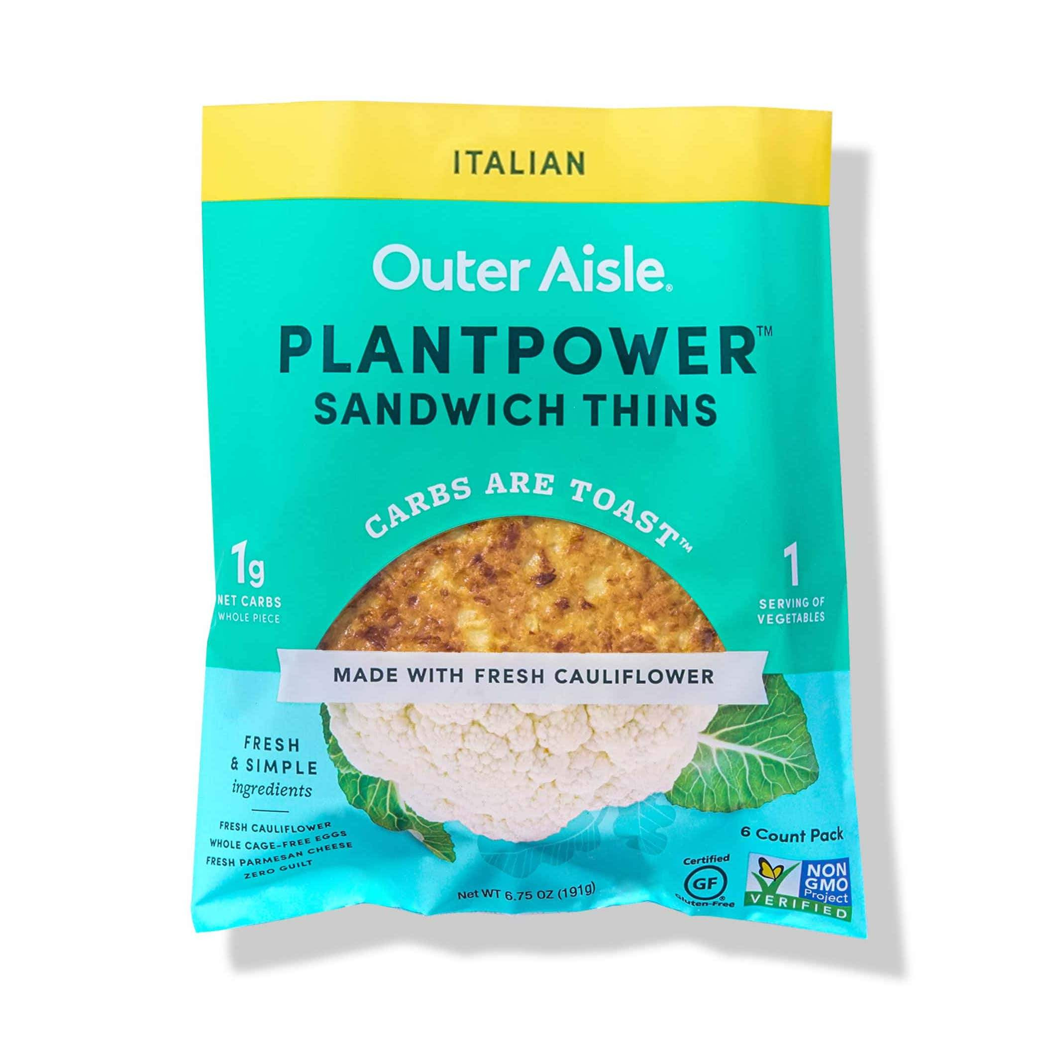 Cauliflower Sandwich Thins
 Outer Aisle Cauliflower Sandwich Thins 6 Pieces