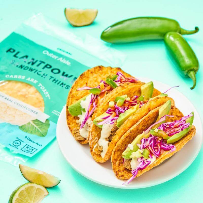 Cauliflower Sandwich Thins
 Outer Aisle Cauliflower Sandwich Thins 6 Pieces