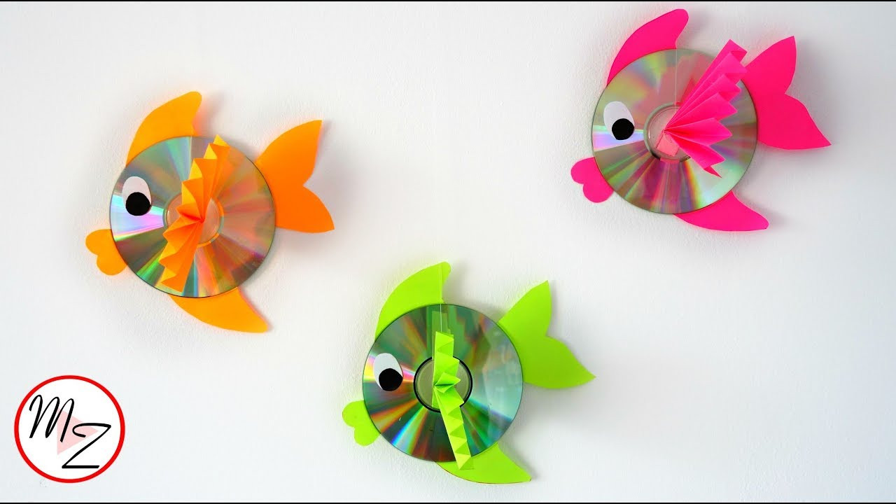 Cd Craft Ideas For Kids
 Wall hanging CD fish Recycling ideas with CDs