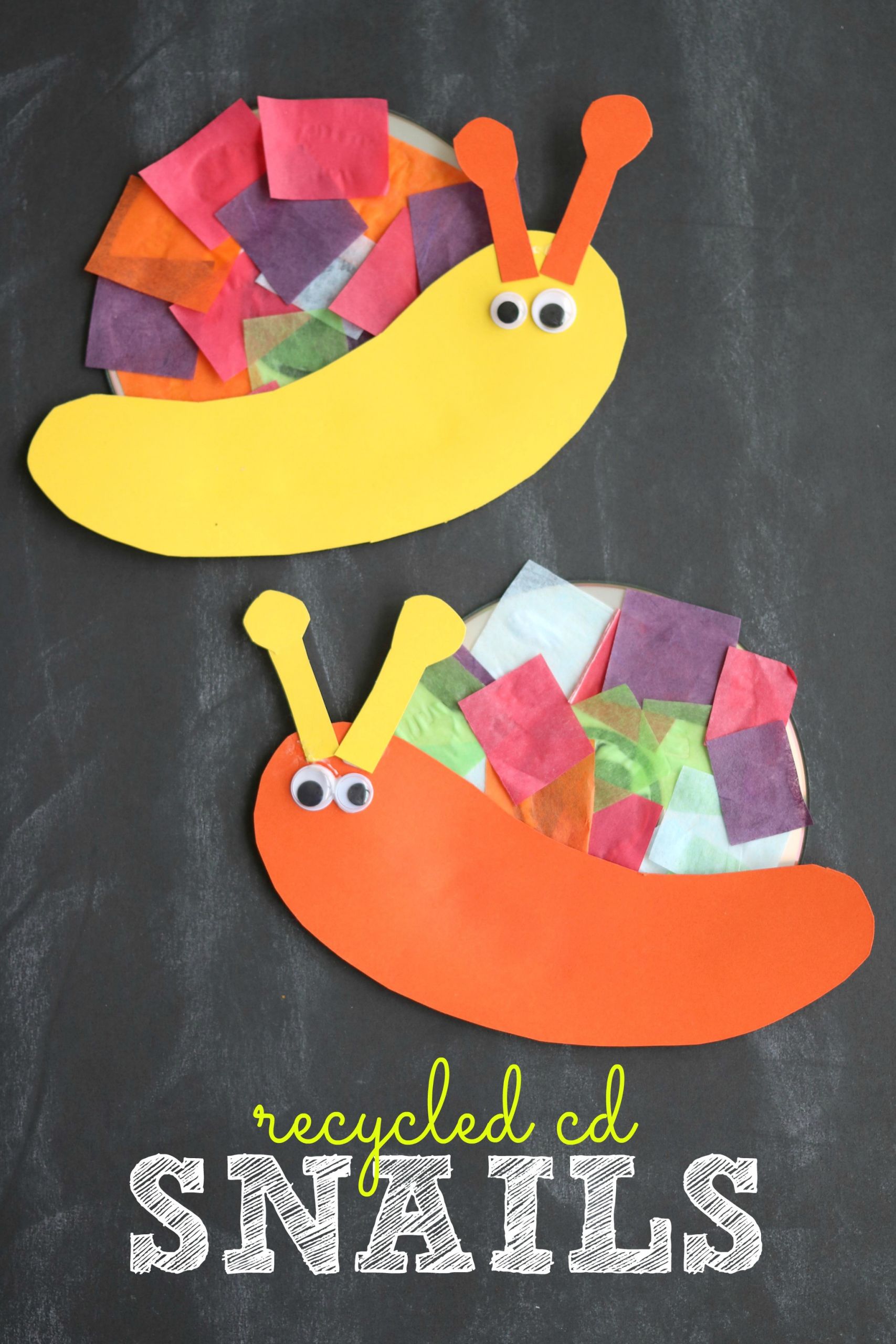 Cd Craft Ideas For Kids
 Recycled CD Snail Kid Craft