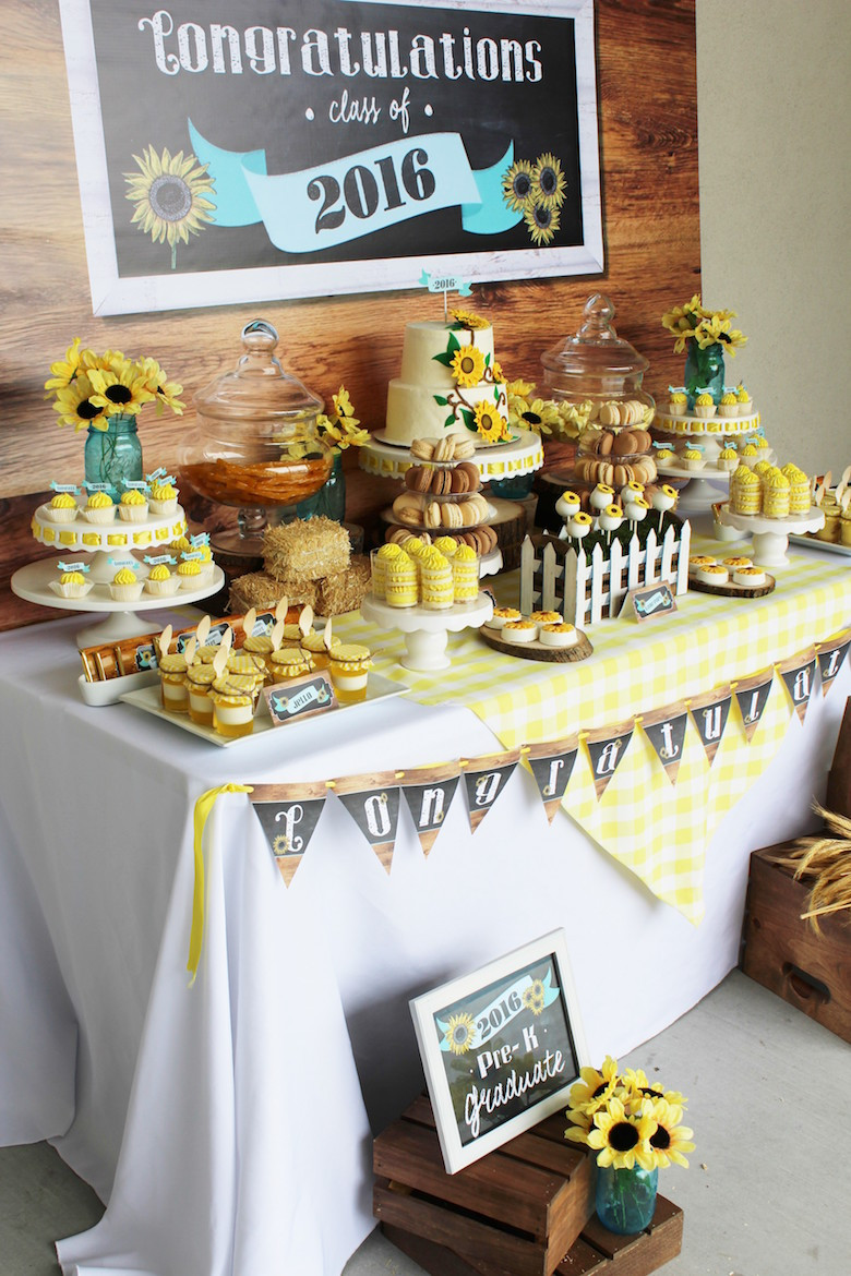 Centerpiece Ideas For A Graduation Party
 Fawn Over Baby Country Themed Pre K Graduation Party By