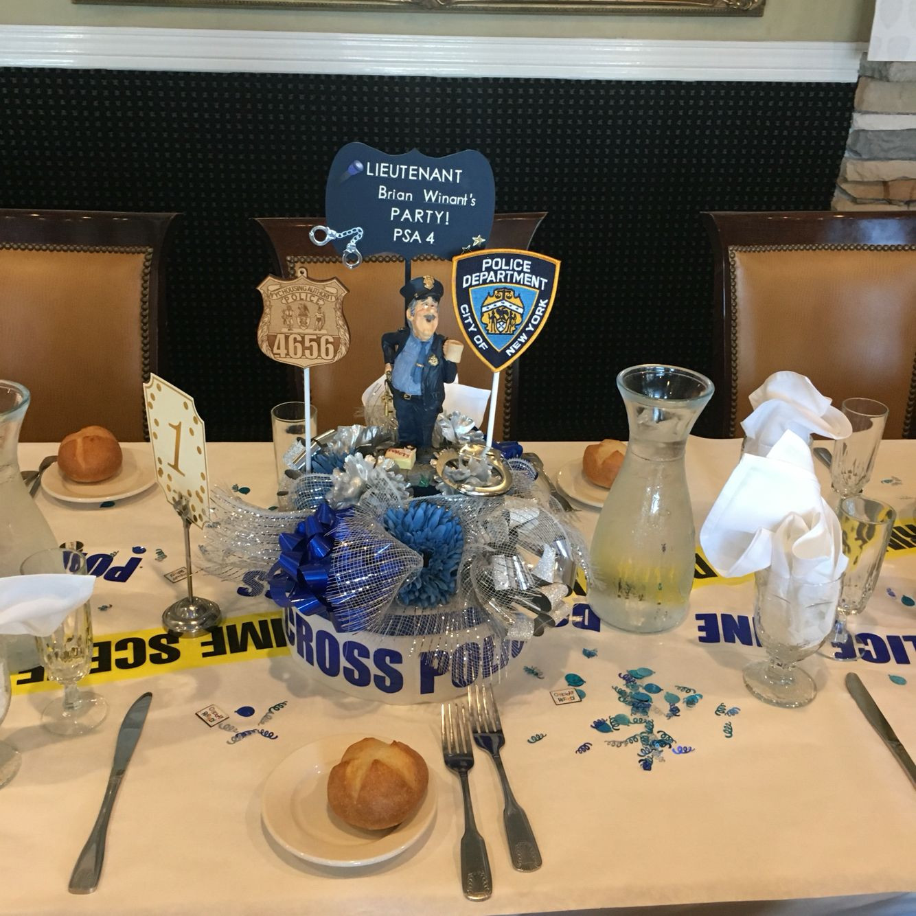 Centerpiece Ideas For Police Retirement Party
 Pin by Yelena W on Police retirement party DIY