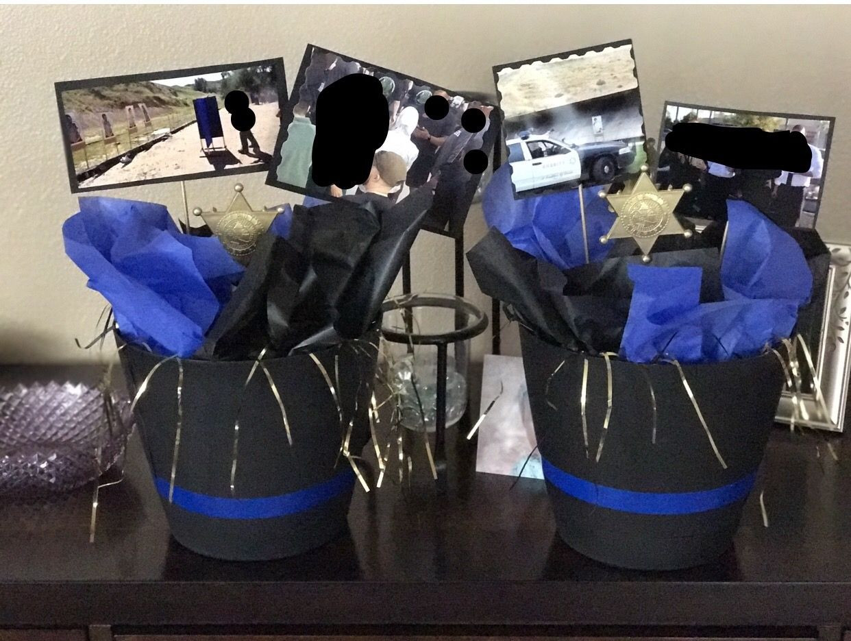 Centerpiece Ideas For Police Retirement Party
 Thin Blue Line Centerpiece