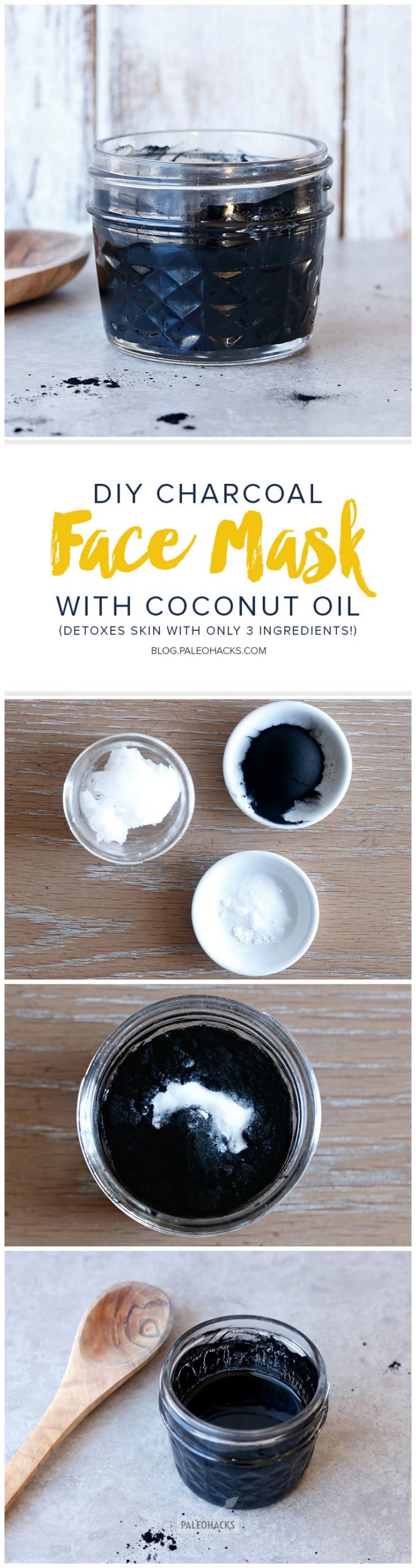 Charcoal Face Mask DIY
 DIY Charcoal Face Mask with Coconut Oil ly 3 Ingre nts