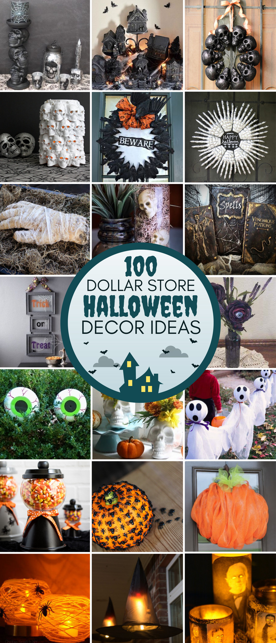 Cheap DIY Outdoor Halloween Decorations
 100 Dollar Store Halloween Decorations
