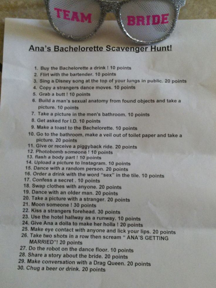 Cheap Fun Bachelorette Party Ideas
 Cheap bachelorette party game idea print out a list of