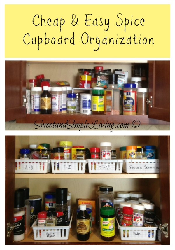 Cheap Kitchen Storage
 Kitchen Organization Cheap and Easy Spice Cupboard