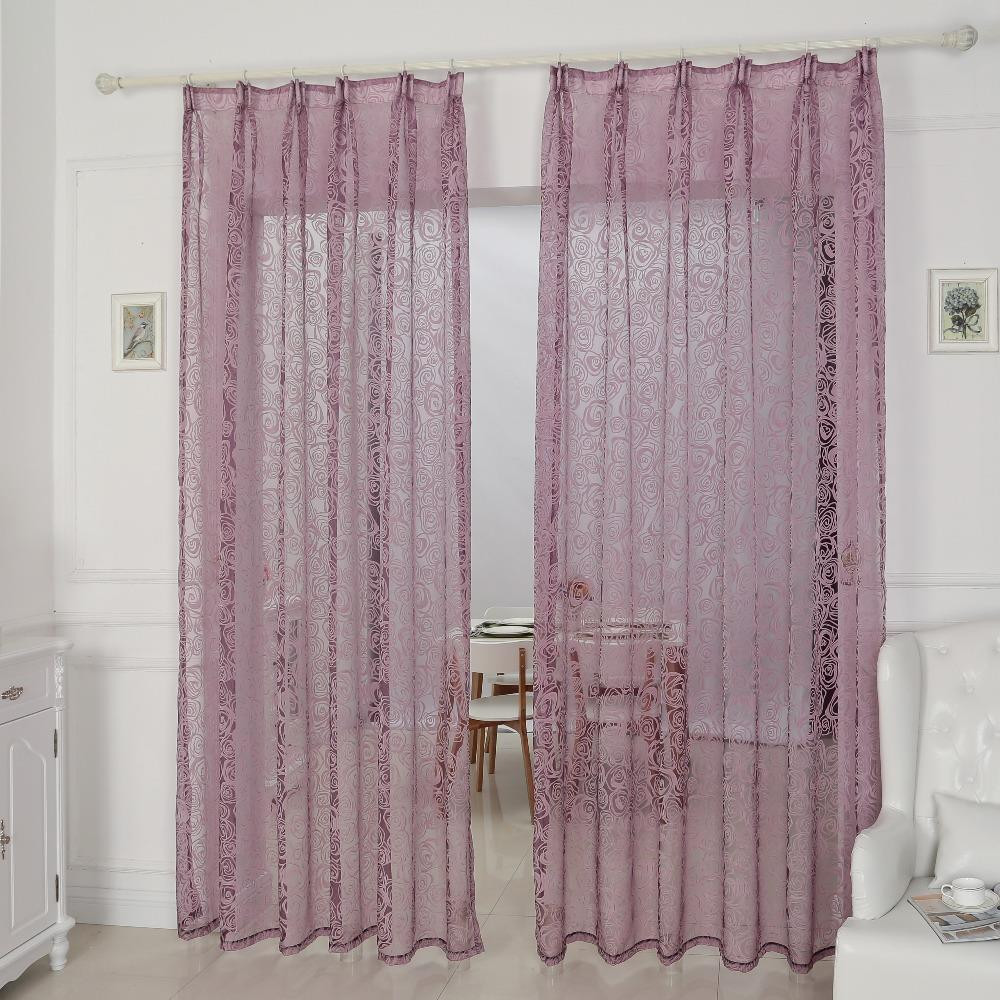 Cheap Living Room Curtains
 Kitchen window cheap curtains fabrics tulle organza modern
