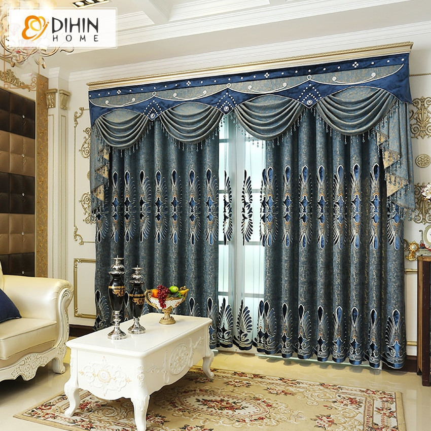 Cheap Living Room Curtains
 DIHIN HOME Hot Sale Embroidered Luxury European Style