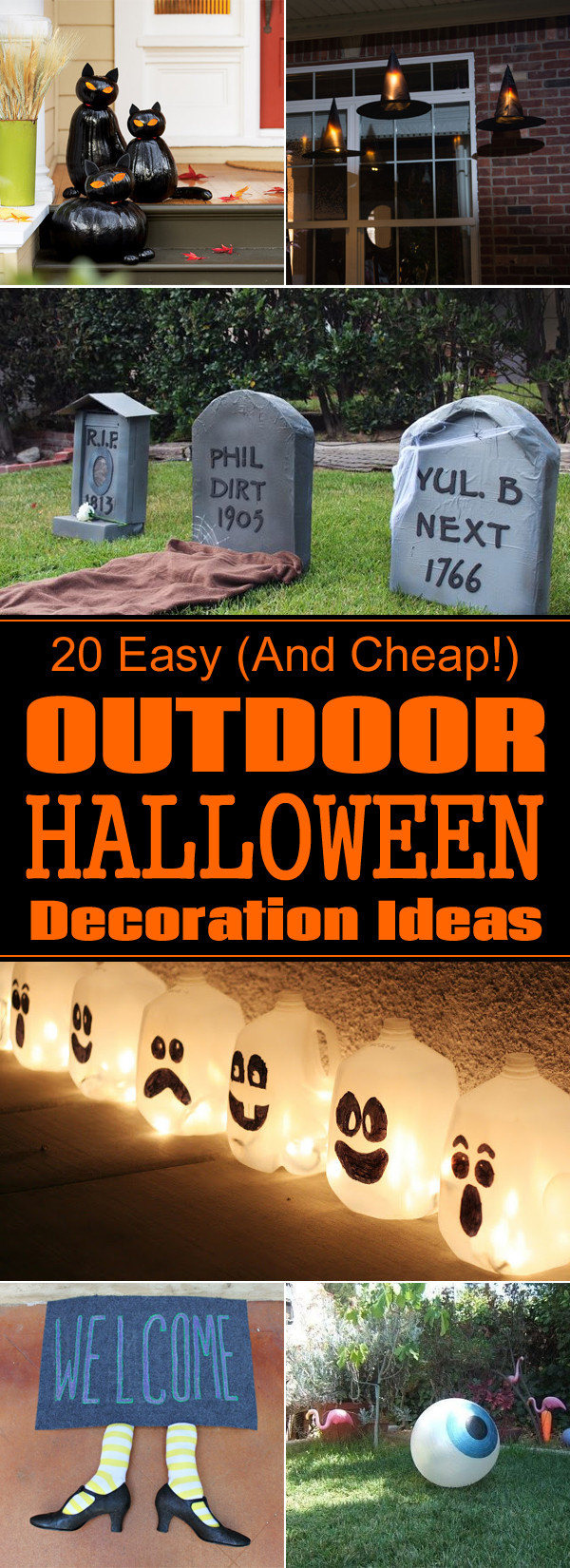Cheap Outdoor Halloween Decorations
 20 Easy And Cheap DIY Outdoor Halloween Decoration Ideas