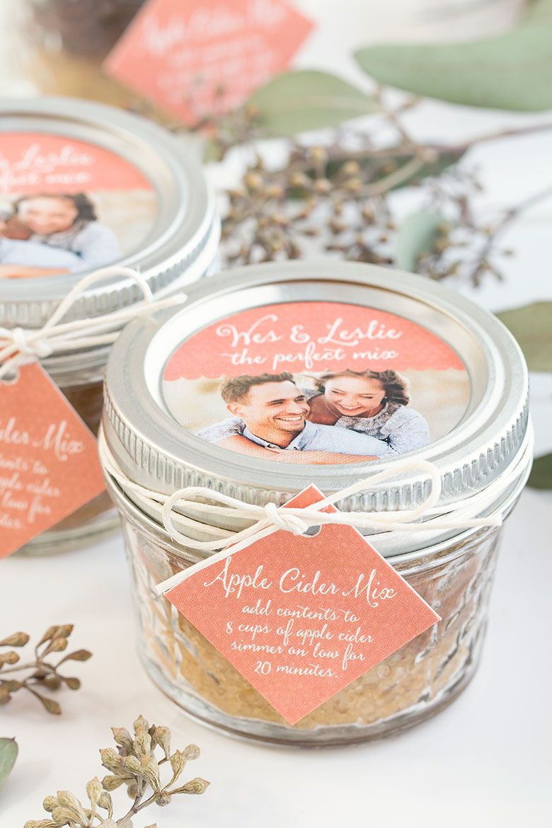 Cheap Wedding Favor Ideas DIY
 Fall Wedding Favor Apple Cider Mix