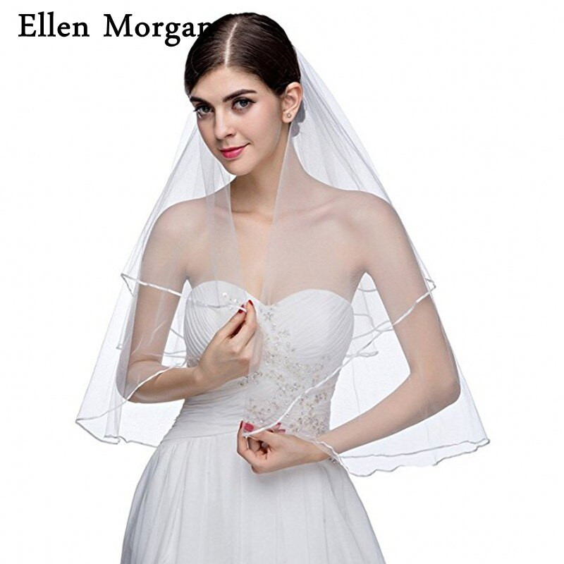 Cheap Wedding Veils For Sale
 Short Tulle Cheap Bridal Veil With b 2018 Sale Wedding