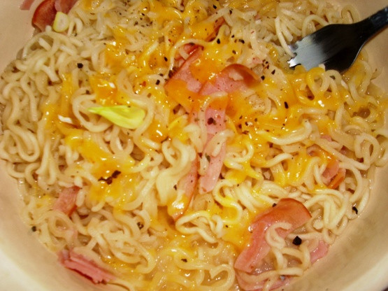 Cheese Ramen Noodles
 Ham And Cheese Ramen Noodles Cheap Bud Meal Recipe