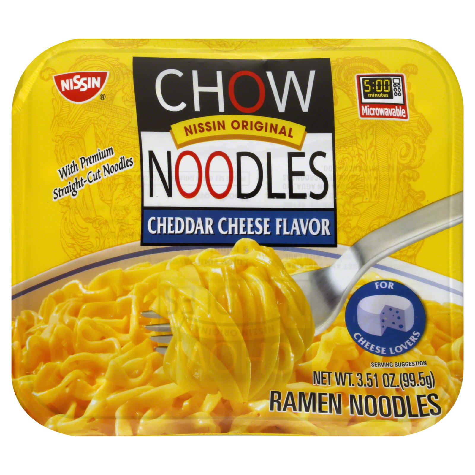 Cheese Ramen Noodles
 Nissin Chow Noodles Ramen Noodles Cheddar Cheese Flavor