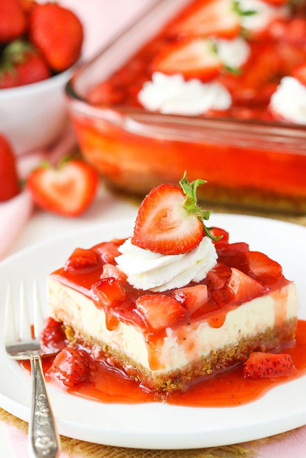 Cheesecake Recipe Allrecipes
 Easy Strawberry Cheesecake Life Love and Sugar
