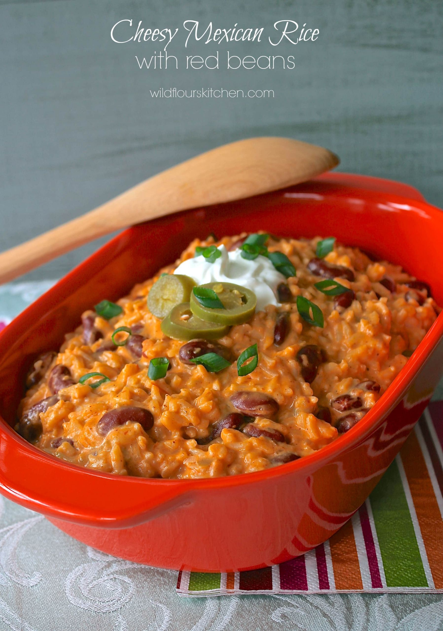 Cheesy Mexican Rice
 Cheesy Mexican Rice with Red Beans Wildflour s Cottage