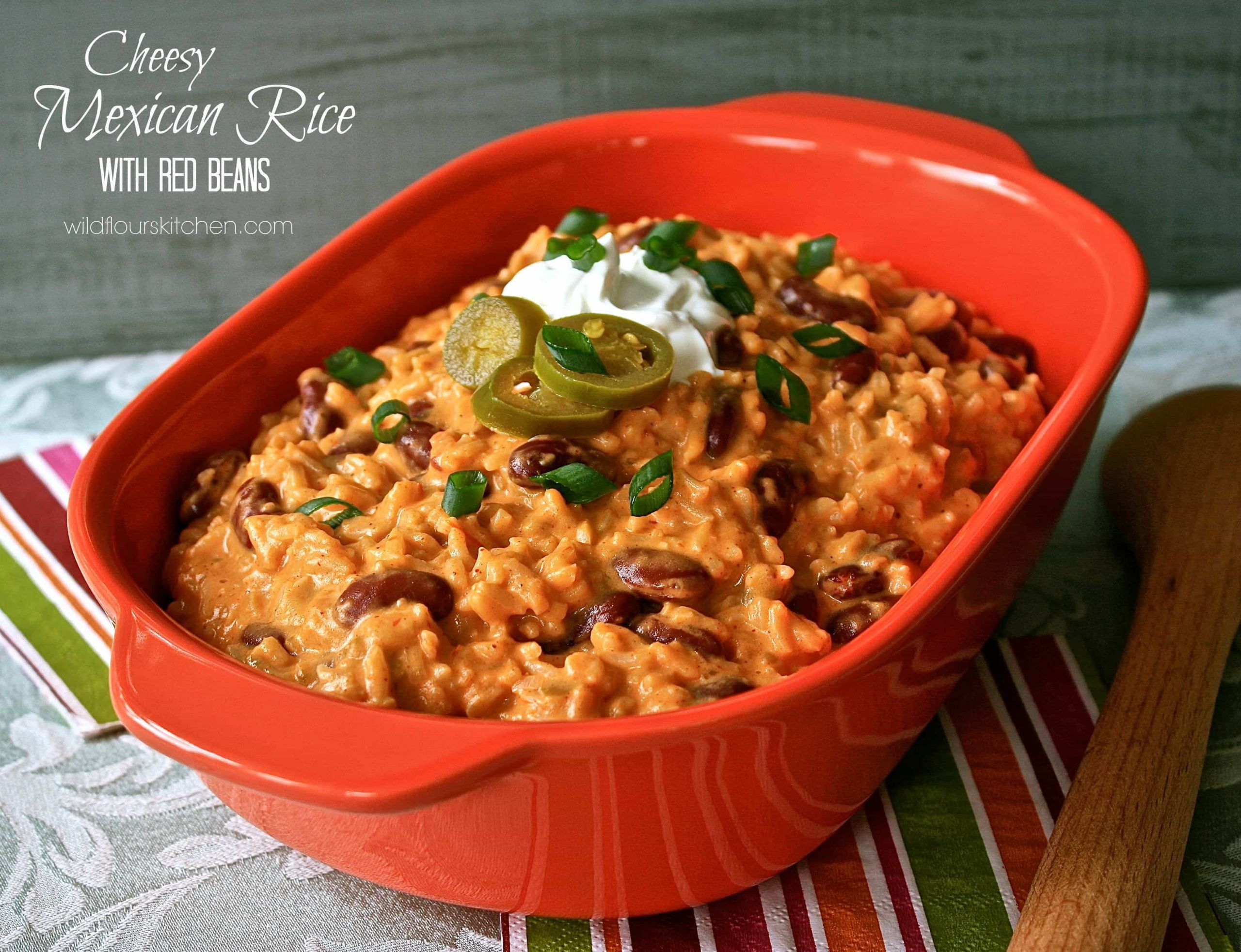 Cheesy Mexican Rice
 Cheesy Mexican Rice with Red Beans Wildflour s Cottage