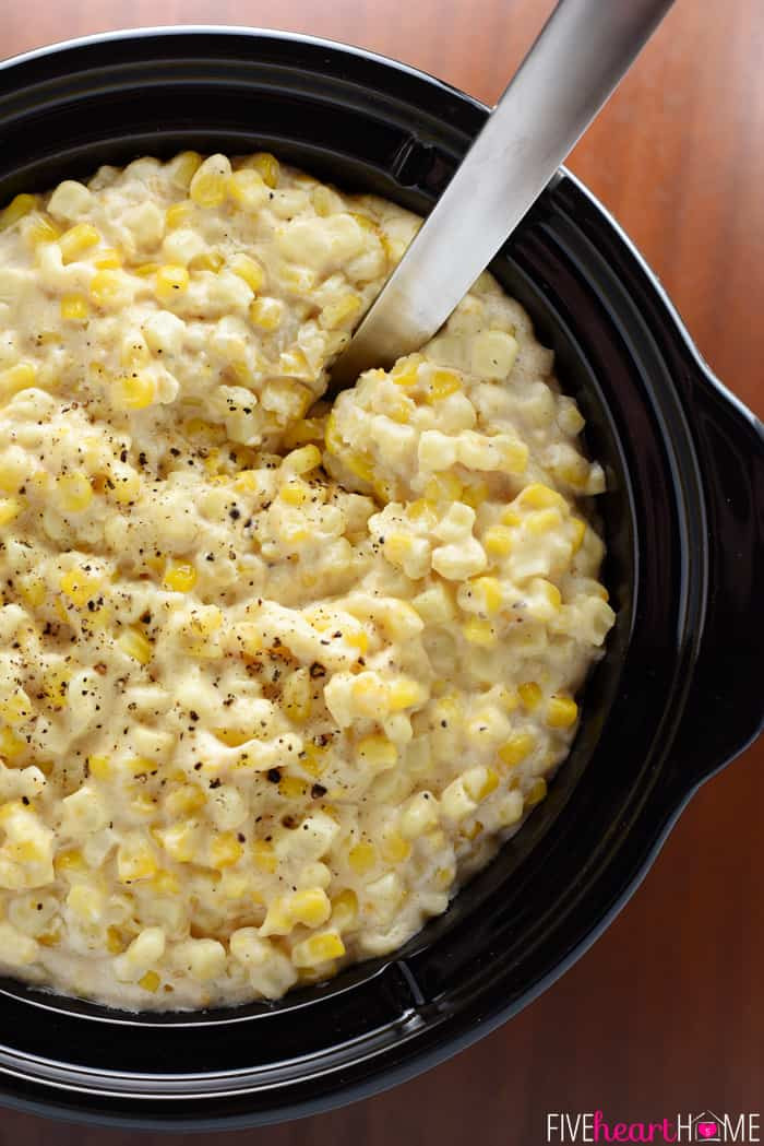Cheesy Side Dishes
 Slow Cooker Creamy Cheesy Corn