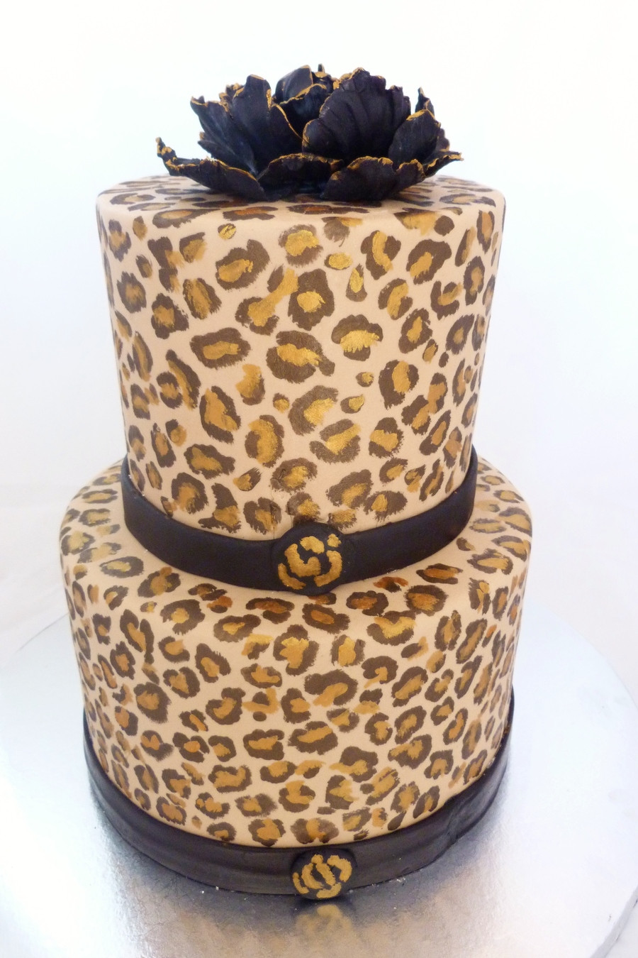 Cheetah Birthday Cake
 Handpainted Cheetah Print Cake CakeCentral