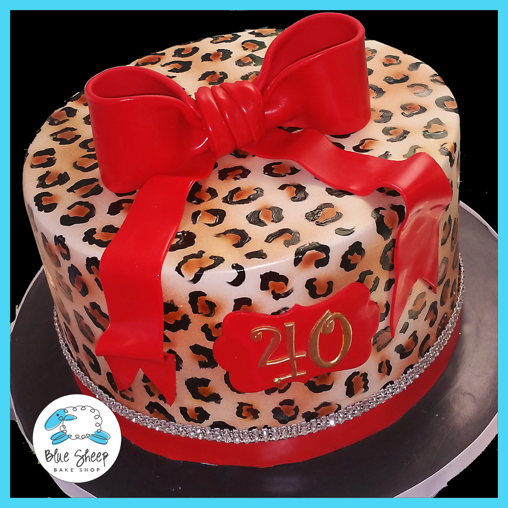 Cheetah Birthday Cake
 Cheetah Print 40th Birthday cake