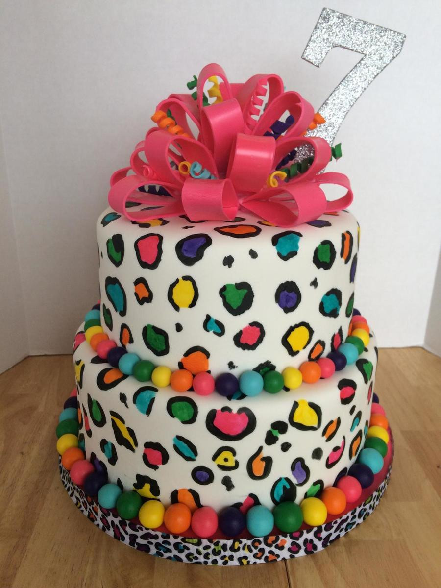 Cheetah Birthday Cake
 Rainbow Leopard Cake CakeCentral