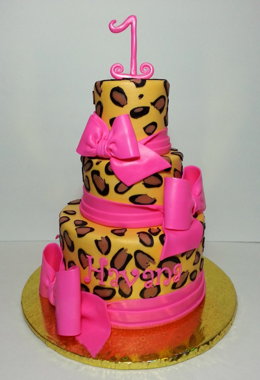 Cheetah Birthday Cake
 Leopard Print First Birthday CakeCentral