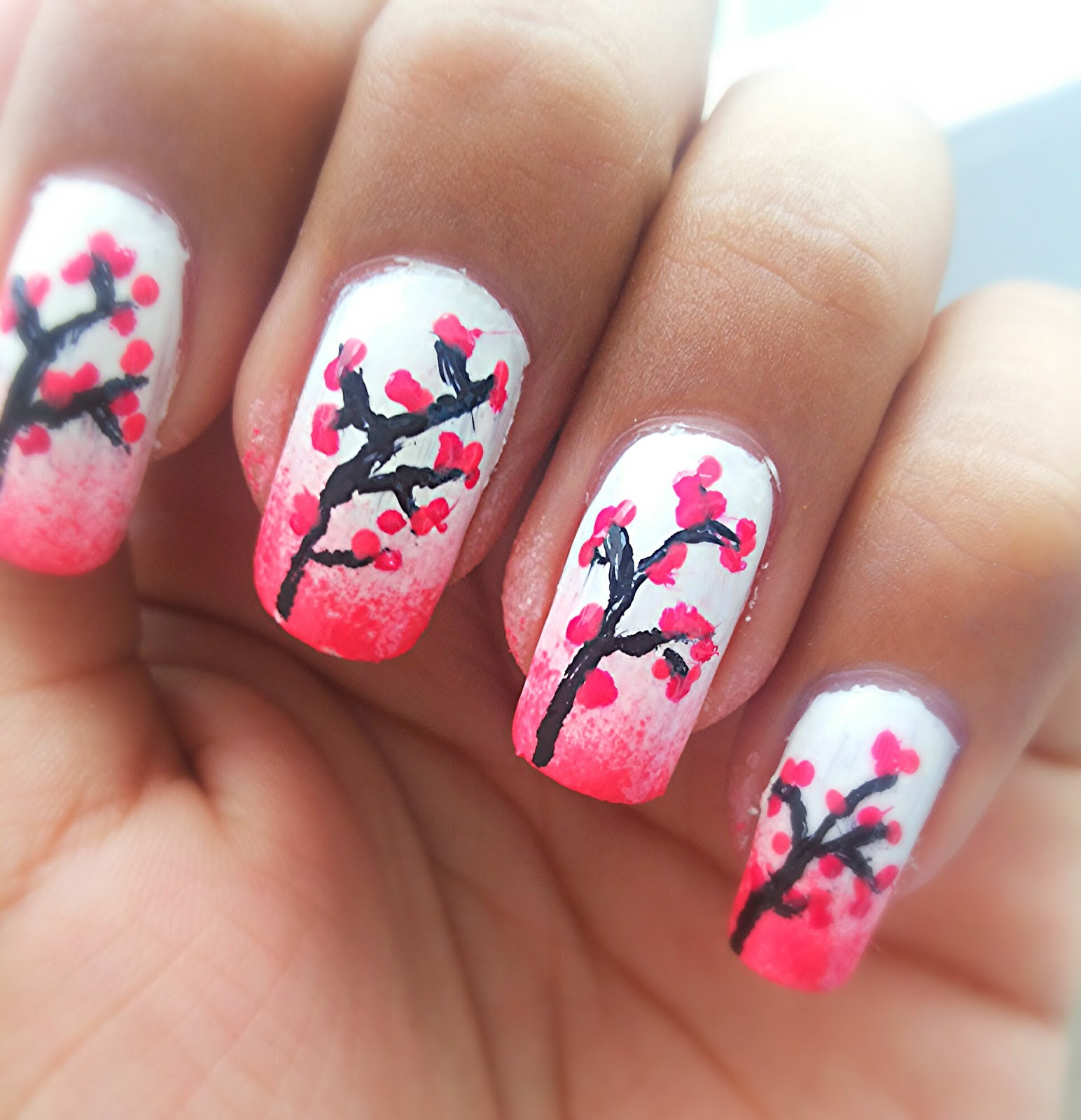 Cherry Blossom Nail Art
 Teen beauty Cherry blossom nail art tutorial