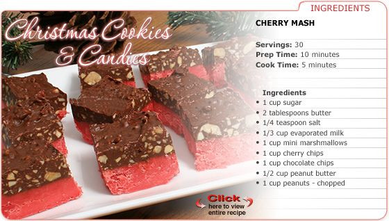 Cherry Mash Candy Recipes
 December 2007 Christmas Cookies and Can s
