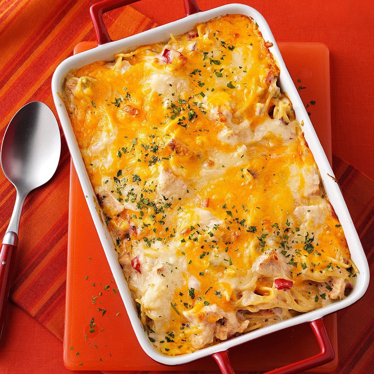 Chicken And Cheese Casserole
 Chicken & Cheese Noodle Bake Recipe