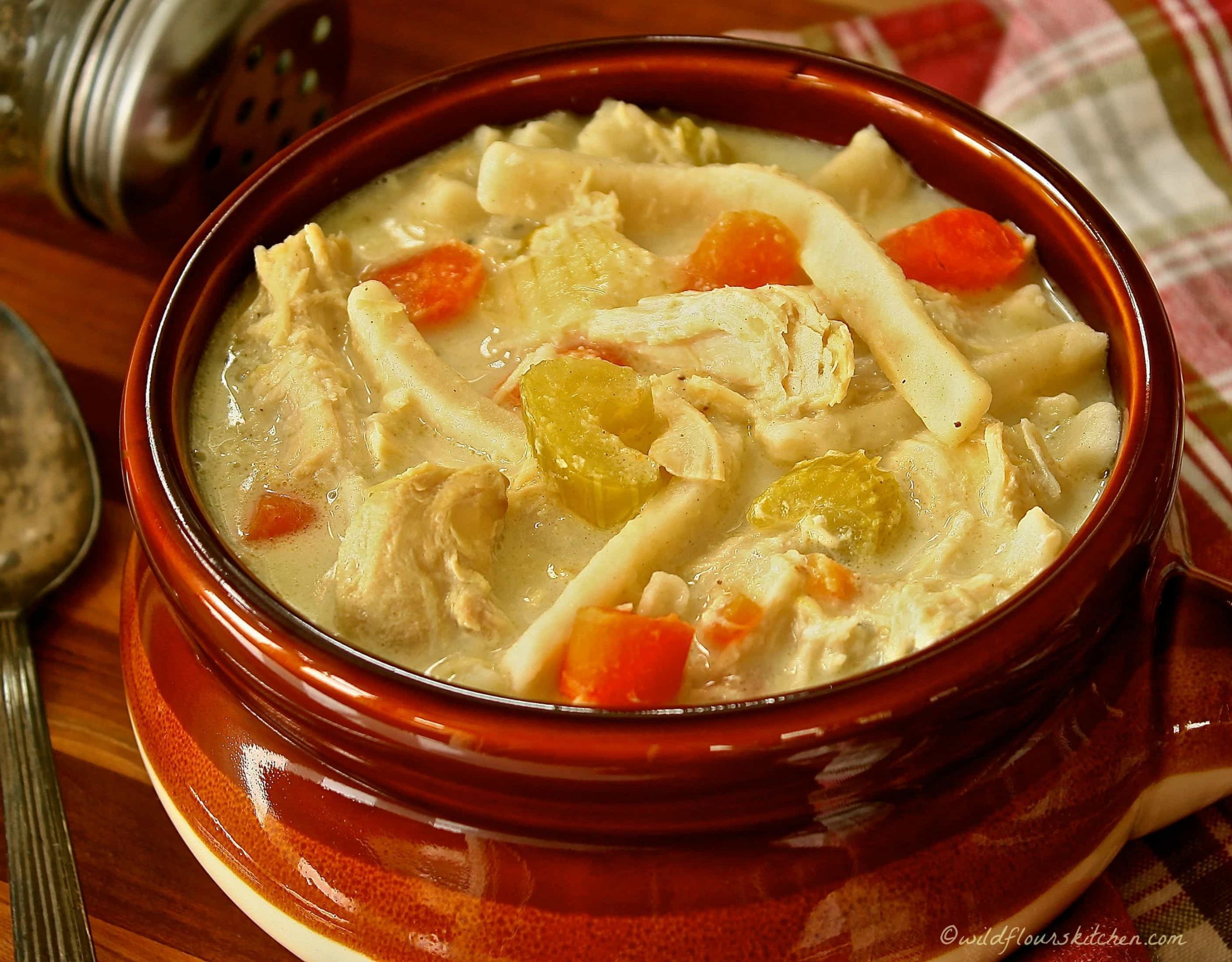 Chicken And Dumplings With Noodles
 Creamy Chicken Stew with Dumpling Noodles Wildflour s