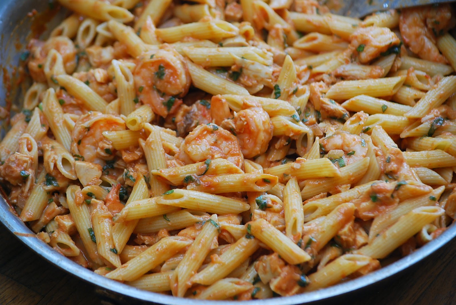 Chicken And Shrimp Pasta Recipe
 My story in recipes Shrimp and Chicken Pasta
