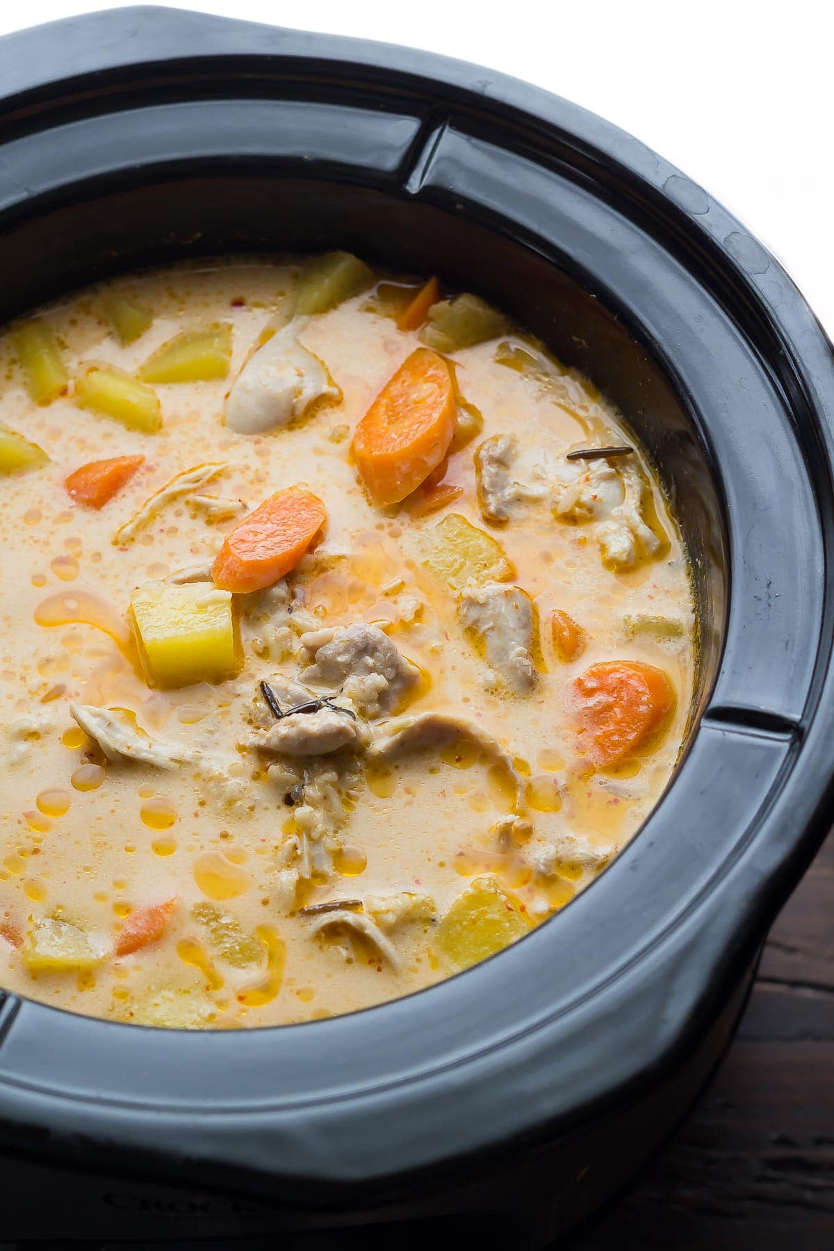Chicken And Wild Rice Soup Crock Pot
 Thai Slow Cooker Chicken and Wild Rice Soup