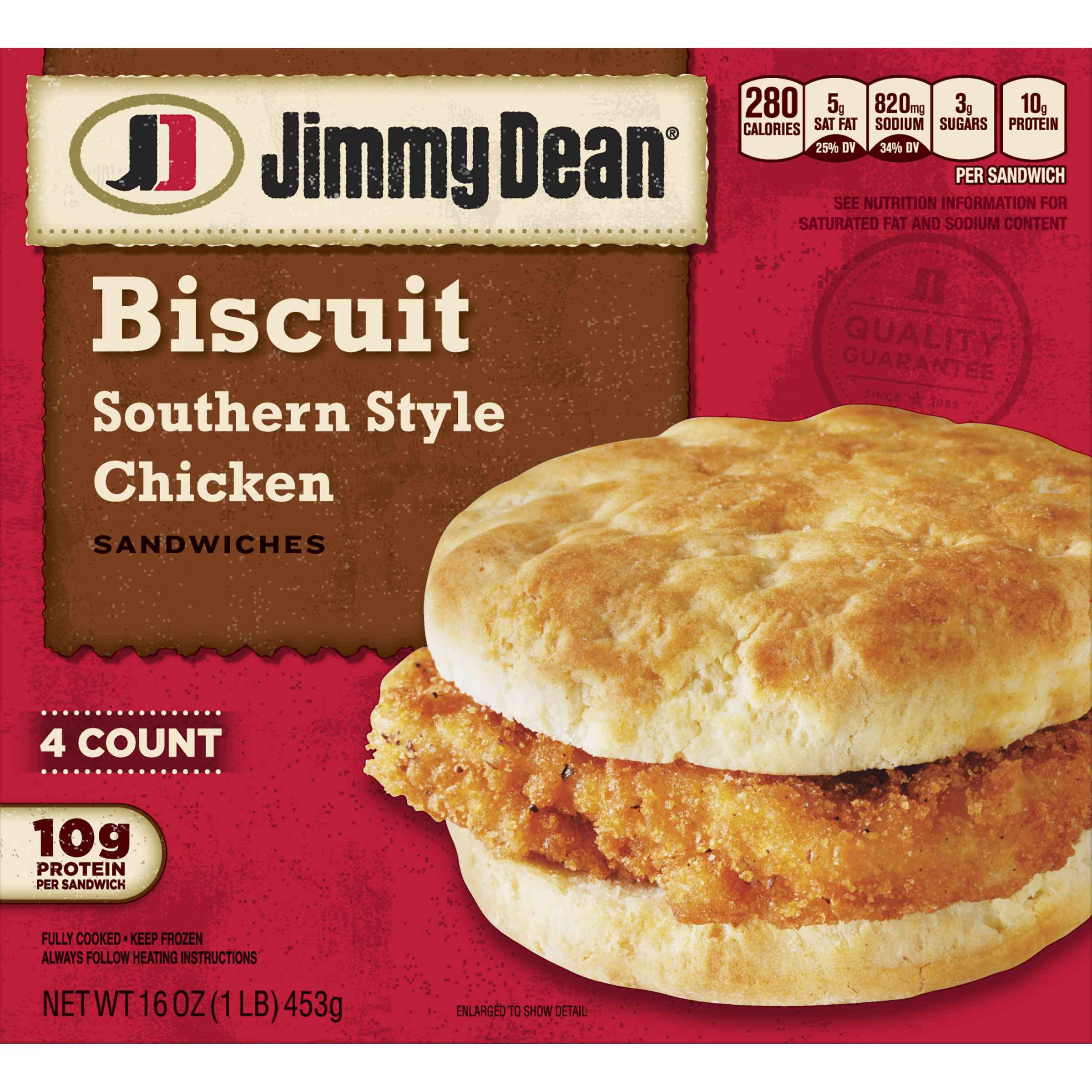 Chicken Biscuit Sandwich
 Jimmy Dean Southern Style Chicken Biscuit Sandwiches 4