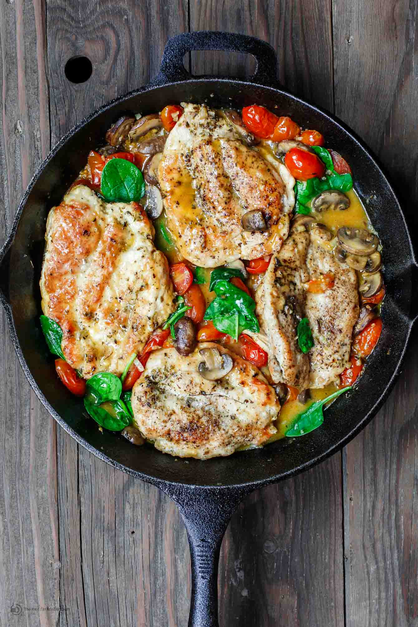 Chicken Breasts And Mushrooms Recipe
 Italian Skillet Chicken with Tomatoes and Mushrooms