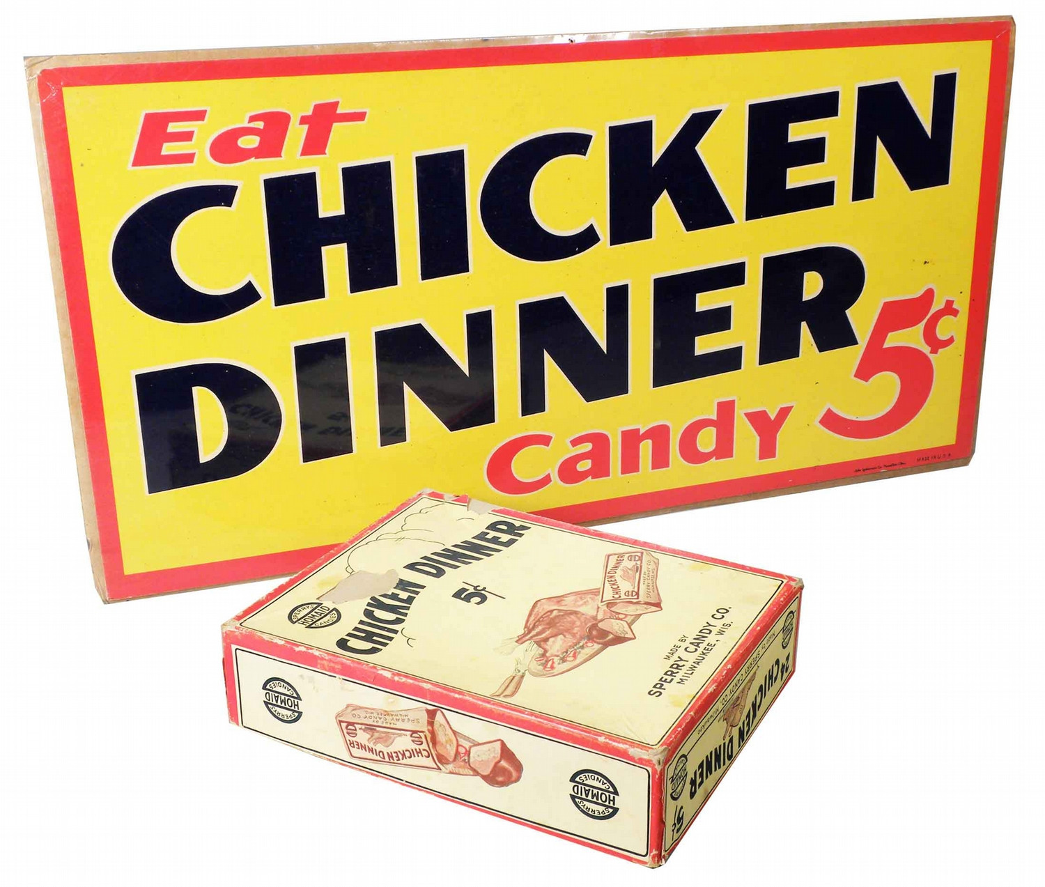 Chicken Dinner Candy Bar
 Chicken Dinner Candy Bar Sign & Box